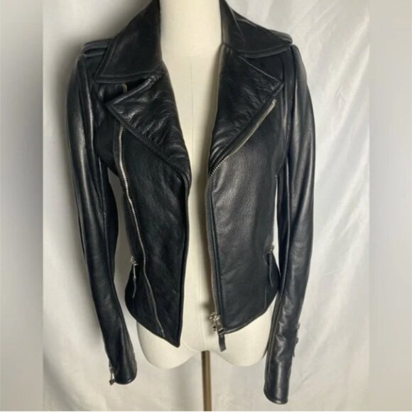 Balenciaga Women’s Authentic Italian Leather Jacket - Picture 1 of 7